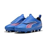 PUMA Unisex Kinder Ultra 6 Play V Fg/Ag Rb Jr Soccer Shoe, Ultra Blue Puma White Glowing Red, 25 EU