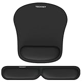 TECKNET Mauspad mit Handauflage, Gelkissen Mousepad und Tastatur Handgelenkauflage Set aus...