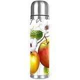 Doppelschichtiger Edelstahl-Vakuum-Isolierbecher Blumen und Früchte Wasserflasche 500 ml / 481.9 g...