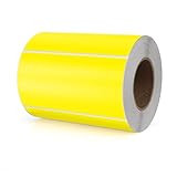 Meitaat Gelb Rechteckig Aufkleber 100 x 50MM Farbkodierung Selbstklebend Etiketten Umzug Rolle...