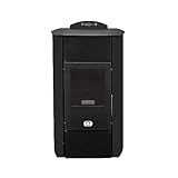 STUFE A PELLET ITALIA Siberia Idro 15 kW, Pelletofen, Hydro-Wärme, Effizienz 90 %, Heizleistung 90...