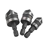 Holz- und Weichmetall-Bohrwerkzeuge, Kegelsenker-Bohrer-Set, 12 mm, 16 mm, 19 mm, 5 Rillen,...