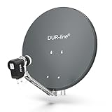 DUR-line 2 Teilnehmer Set - Qualitäts-Alu-Satelliten-Komplettanlage - Select 60cm/65cm...