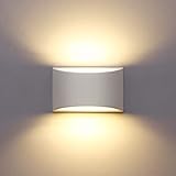 HYDONG LED Wandleuchte Innen, 7W Weiß Gipsleuchte Modernes Design Wandlampe LED Licht Up und Down...