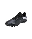 PUMA Herren Future 7 Play TT Soccer Shoe, Black White, 43 EU