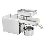 UHDUIG Edelstahl Ölpresse 610W 220V Elektrische Ölmühle Automatische Kaltpressen und Warmpressen...