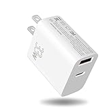 Dual USB C 33W Schnellladegerät, Mini Block Power Brick Typ C Wandadapter Stecker Qc3.0 für iPhone...