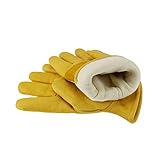 OLSON DEEPAK Winter Arbeitshandschuhe Isolierter Lederhandschuh Thermo-Baumwollfutter - Flexibel...