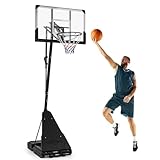 COSTWAY Basketballkorb Outdoor, tragbarer Basketballständer 150-305 cm höhenverstellbar,...