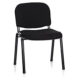 hjh OFFICE 4er Set Besucherstuhl stapelbar XT 600 Konferenzstuhl Stapelstuhl gepolstert,...