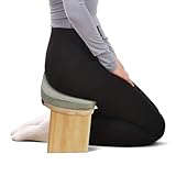 QUIOTUIR Meditationshocker Bambus Klappbare Meditationsbank mit Meditationskissen Kniende...