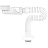 SMLOPLOM Raumsparsiphon, 1 1/4 Zoll Siphon, Dehnbar Abflussrohr, Ultra High Flow Abfluss...