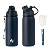 Fjbottle Edelstahl Trinkflasche Sport mit Magnetischem Deckel 1L, 800ml, 600ml, 400ml BPA-Frei...