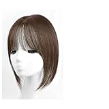 LUCBEI Perücken Pony Perücke Stück Voll Echthaar Patch Fluffy Erhöhen Sie das Haarvolumen...