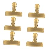 DOITOOL 6 Stück Teiliges Edelstahl Bag Clips Flache Verschlussklammern mit Rutschfestem Ende...