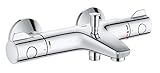 GROHE Grohtherm 800 - Thermostat- Wannenbatterie (inkl. Auslauf mit Mousseur, Sicherheitssperre bei...