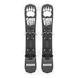 Short Mini Skis for Snow | Snowblades Skiboards | Snowfeet (Black | for ski Boots)