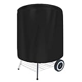 UKOFEW grillabdeckung wetterfest Rund, 70x70cm Gasgrill Abdeckung Wetterfest, Grill Abdeckhaube, BBQ...