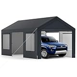 SOARS Zeltgarage, Garagenzelt 300 x 595 x 280, Lagerzelt Carport mit 8 abnehmbaren Seitenwänden,...
