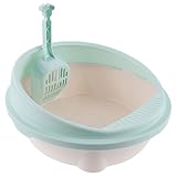 TOYANDONA Halbgeschlossene Katzentoilette mit Hohem Tragbare Katzentoilette für Reisen Kätzchen...