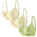 Cocila Damen BH Deep V No Jelly Unterwäsche Dünne Und Große Brust Bequemer Großer Rot Bandeau...