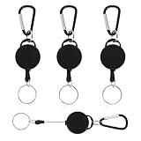 3 PCS Schlüsselanhänger Ausziehbar,Schlüsselbandkette Ausziehbar Mit Karabiner Und Seil,...