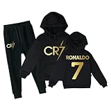 Generisch Fußball Trikots Kinder CR-7 Fußball-Trainingsanzug Kinder Hoodie & Jogginghose Set...