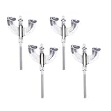 sporful Bassdrum Klauen und Spannstäbe für Trommelteile, Chrom, 4er-Pack
