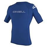 O'Neill Herren Uv Schutz Basic Skins S/S Crew Rash Vest, Pacific, L EU