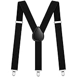 Aomig Herren-Hosenträger mit starken Metall-Clips, 3,5 cm breit, robuste, für Business, Hochzeit,...