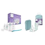 Philips Avent Babyflaschen mit AirFree Ventil & Avent Babypflege-Set – Starter-Set mit 9...