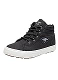 KangaROOS Jungen Kavu I Sneaker, Jet Black White, 34 EU