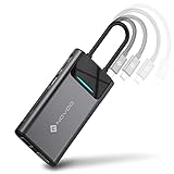 NOVOO USB C Hub Docking Station 9 in 1, Docking Station USB C Multiport Adapter auf Dual HDMI, USB...