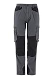 pka Cargo Work Arbeitshose für Herren - mit Stretch aus 98% Baumwolle & 2% Elasthan in Grau/Schwarz...