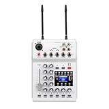 MEIVIYA -Soundkarte, DJ-Mixer, Mischpult, Dual-Channel-UHF-Funkmikrofon for PC-Aufnahmen,...