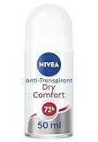 NIVEA Dry Comfort Deo Roll-On (50 ml), zuverlässiges Anti-Transpirant mit Mineralien für ein...