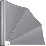 KESSER® Balkonfächer klappbar mit Wandhalterung | 140x140cm | Sichtschutz Balkon Windschutz |...