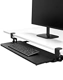 QWORK® Tastaturablage unter dem Schreibtisch, verschiebbare Tastaturablage unter dem Schreibtisch,...