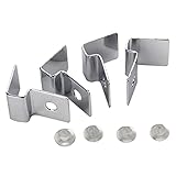 4 Stück Edelstahl Aquarium Glas Fisch für Tank Feste Abdeckung Clip Klemmhalter Fisch für Tank...