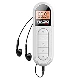 Widybord Mini-FM-Radio 300mAh Wiederaufladbarer Tragbarer 76-108MHz Radio mit...