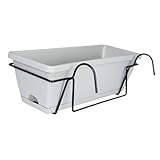 CLSSLVVBN Hängender Balkonkasten mit Blumenkorb, Vase und Gestell – einfach zu montieren, für...