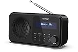 SHARP DR-P420 Portables Digitalradio (DAB/DAB+/FM mit RDS, USB, Bluetooth 5.0, 3,5mm Klinke...