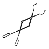 Relaxdays Kaminzange, 66,5 cm lang, Feuerzange für Holz & Briketts, Brennholz-Greifzange Ofen &...