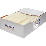 Horeca Candles - Spitzkerzen – Elfenbein Ø 2,3 x 25 cm - 50er Set Leuchterkerzen für...