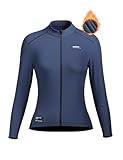 INBIKE Fahrradtrikot Radtrikot Rennrad Trikot Damen Winter Warm Langarm mit Fleece 3 Taschen Slimfit...