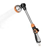 Unistyle Gießstab, Robuste Gartenbrause, 8 Strahlarten Giesstab mit Daumensteuerung, Handbrause zur...