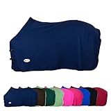 RL24 - Abschwitzdecke Basicline – Pferdedecke mit Schweifkordel, Widerristpolster &...