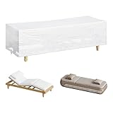 WOLTU Schutzhülle Gartenliege Sonnenliege, 218x77x55 cm, Abdeckung für Gartenmöbel, Abdeckhaube...