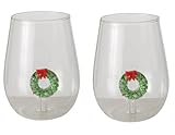 Steinnacher Wasserglas Wreathy 2er Set Trinkglas mit Kranz im inneren