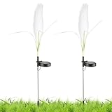 Solar-Gartenleuchten, solarbetriebene Gartenleuchten - Solar Schaukelbeleuchtung Schilf Wasserdicht...